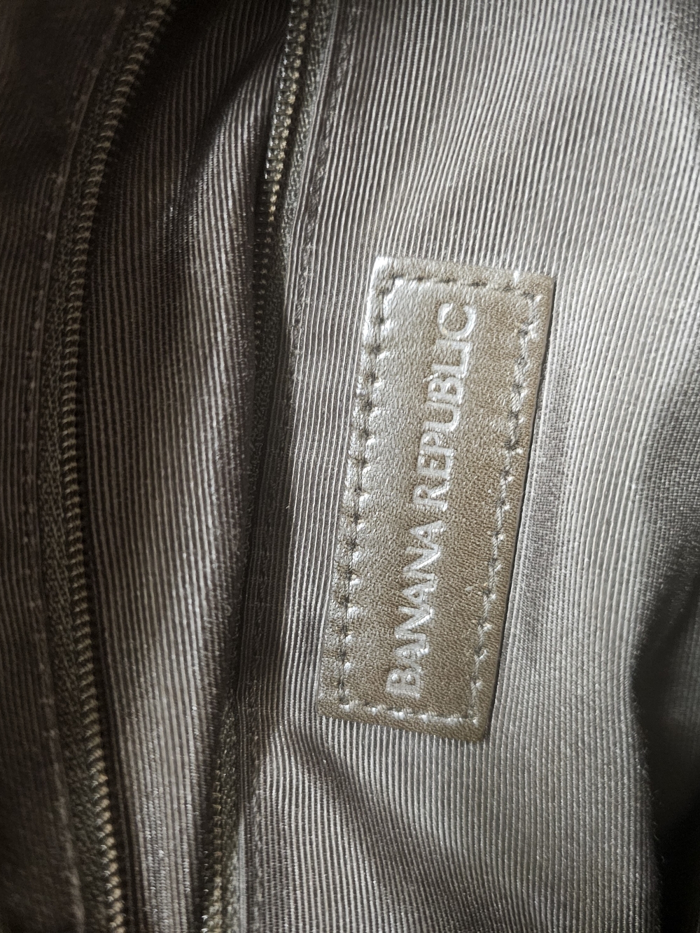 Banana Republic Tan Suede Shoulder Bag with Dark Brown Leather Trim - Picture 3 of 3
